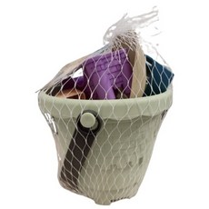 玩沙挖沙沙灘玩具六件組, 藍色，粉色，綠色, 300g, 1套