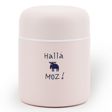 MOZ 스웨덴 316 스텐 미니 푸드자 보온 도시락 이유식 죽통 어린이 보온도시락, 1개, 300ml, 베이비핑크