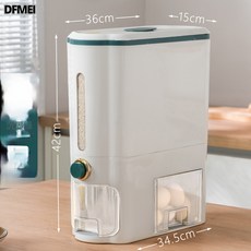 DFMEI 夾縫式家用大容量米桶防蟲防塵防潮密封五穀雜糧儲物桶按壓出米, 1個, 22升