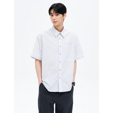 매장정품 에잇세컨즈 8SECONDS 오피서 오버핏 반소매 셔츠 스카이 블루 215465BY3Q 109900