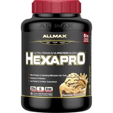 ALLMAX Hexapro乳清蛋白粉 巧克力花生醬口味, 1個, 2.27公斤
