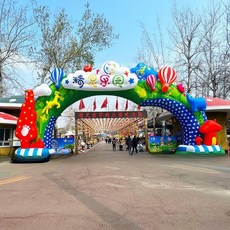풍성 대형아치 5m 웰컴 도어 바람넣는기계, c. 6m엘프파크+680w바람, 1개