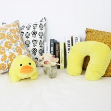 변신 오리인형 목베개 여행용 기내용 목쿠션