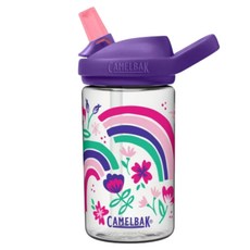Camelbak eddy kids 兒童吸管運動水瓶 RENEW 彩虹花卉 400ml, 1個