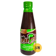 태국 발효피쉬소스 플라라 야이오 350ml X 3개할랄 솜땀 태국요리 액젓 젓갈 Thi FISH SAUCE Pla Ra Yai O, 3개
