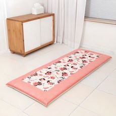 사계절 요솜 보료 매트 + 부직포 보관용 가방, 핑크