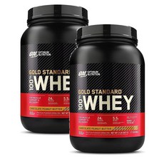 Optimum Nutrition 옵티멈 뉴트리션 골드 스탠다드 웨이 딸기 바나나 분리유청단백질 907g, 2개
