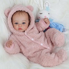 리본 베이비돌 NPK 리얼리스틱 3D 피부 신생아 인형 45cm, 48CM, cloth body