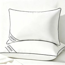 VERVEO 고밀도 쾌적도 호텔 베개, 2개, 흰색, 50×70cm, 2개