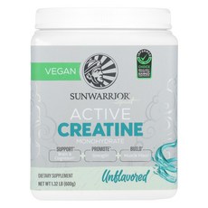 Sunwarrior 선워리어 스포츠 액티브 크레아틴 모노하이드레이트 1.32lb 600g 파우더 운동보충제, 1, 600