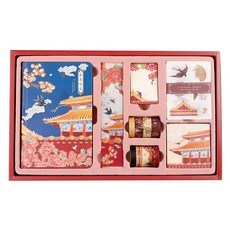 復古筆記本 手帳禮盒 中國風筆記本 生日禮物 手帳本 日記本, 1個, 春燕倚苑