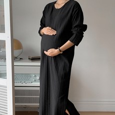 수엠W 가을 임산부 하객룩 원피스 C02 골지주름원피스