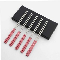 고급젓가락 젓가락 5인세트(핑크) 신혼부부선물 스텐젓가락 79000EA 1EA, 본상품