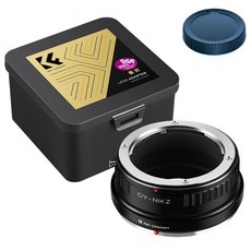 K&F Concept C/Y - NIK Z 렌즈 변환링 어댑터 /콘탁스 C/Y 렌즈 - 니콘 Z 바디 -내부반사코팅 -뒤캡포함 Contax C/Y on Nikon Z adapter, 1개