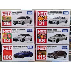 TOMICA 豐田 26 Crown 31 警車 52 Corolla 86 GR86 100 Camry 115 Century 汽車模型, 1個, #52 豐田 GR Corolla