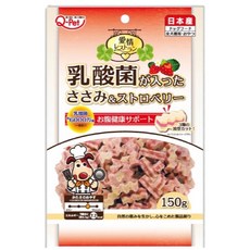 巧沛 寵物零食 乳酸菌雞肉條 小肉角 訓練零食 狗零食, 1個, 愛情乳酸菌短切雞肉條(草莓)150g