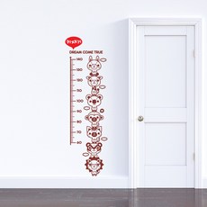 애니돌키재기 아이방키재기 아이방스티커 아이방인테리어 포인트스티커 어린이집 키재기시트지, 초코