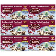 셀레스티얼 시즌스 허브차 크랜베리 바닐라 원더랜드 18 Celestial Seasonings Herbal Tea Cranberry Vanilla Wonderland 18, 18개입(6개들이 팩), 1개