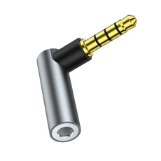 오디오 케이블 잭 어댑터 수-수 스테레오 Aux 플러그 변환기 이어폰 MP4 용 90 도 스트레이트 3.5mm 4 극 3