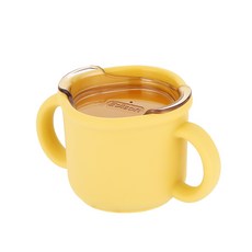 에디슨 프리미엄 실리콘 트레이닝 컵, 옐로우, 1개, 150ml