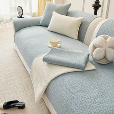 사계절 쇼파패드 순면 쇼파매트 워싱 미끄럼 방지 2-4인용 우아하고 작은 꽃송이