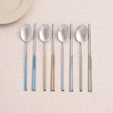 모던하우스 멜로우 세라믹코팅 수저 4벌 세트, 혼합색상, 숟가락 4p + 젓가락 4p, 1세트