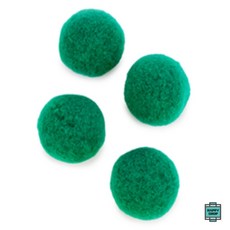 스폰지 공 홈데코 교구제작 인형제작 뿅뿅이 50mm 털실폼폼이, 빨강