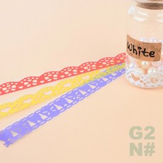 지투앤샵 레이스 테이프 1개입 꾸미기테이프, 검정색, 1개