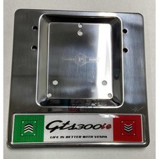 VESPA 白鐵牌照版 全車系通用，耐用防鏽，提升外觀質感, 1個, gts300, 白鐵