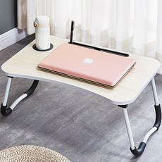 간편 접이식 베드 테이블 / 침대 좌식 책상 베드 트레이 노트북, 우드