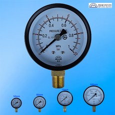1564번 명성효다계기 소방 게이지 60mm 10k (1.0mpa) 밸브 / 펌프 / 기관실 압력계 / 메이커제품, 1개