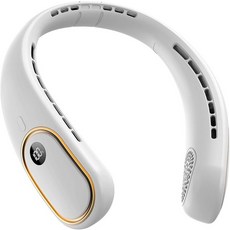 SHEWIND 휴대용 목 팬 - 5000mAh 충전식 핸즈프리 웨어러블 | 4단 속도 무검 및 LED 디스플레이 여행 야외 캠핑을 위한 개인용 쿨링 블랙, 화이트