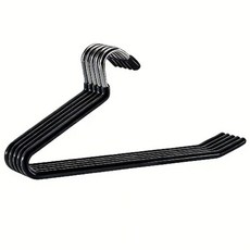 라상몰 논슬립 바지걸이 코팅바지걸이 옷걸이 1세트 묶음, 블랙, 20개