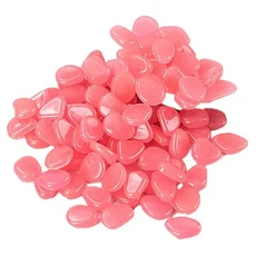 300Pcs 마당 바위와 Manwalk 장식에 대 한 어두운 자갈에 빛의 정원 동화 정원 DIY 장식 빛나는 돌, 01 300pcs, 09 핑크