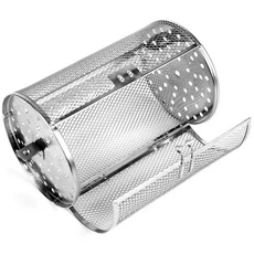 회전 그릴 바구니 자동 바람 로티세리 바베큐 케이지 롤링 야외 굽고 키트, 1개