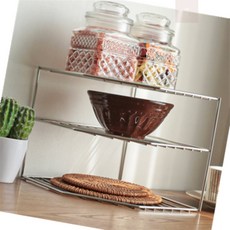 돼지네만물상 양념수납 모던주방용품 스텐 미니 2단선반 정리랙, 허니비 스텐 정리랙