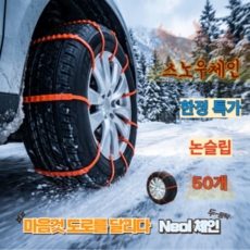 Neol 차량 스노우 타이체인 빙판길 접지력 강화 안전성 향샹 케이블 타이, 50개