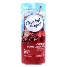 크리스탈 라이트 체리 석류 음료 믹스 10쿼트 통 (6팩) Crystal Light Cherry Pomegranate Drink Mix 10-Quart Canister (Pac, 62.3g