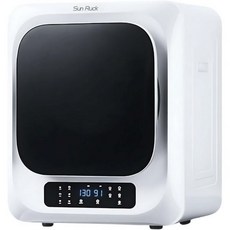 SunRuck SR-ASMN206-W 소형 의류 건조기 미니 6.6파운드(3kg) 터치 패널 드럼 세탁물 의류 수건 청바지 바지 재킷 다운 셔츠 시간, 【メーカー保証1年付き】, white