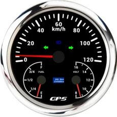 110mm GPS 속도계 KMH 3 in 다기능 타코미터 8K RPM 연료 레벨 전압계 자동차 보트 해양, 04 120kmh CXA089