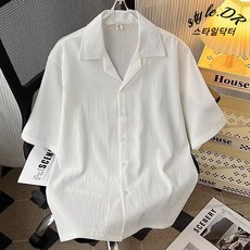 스타일닥터 남자 쿨링 반팔 셔츠 캐주얼 루즈핏 여름 반팔 남방 데일리 통기성 셔츠