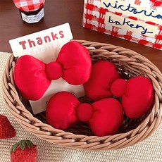 [당일출고 키티 리본 빨강 레드 포인트 헤어핀 삔