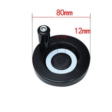 밀링머신 선반 핸들 휠 M5 M6 CNC 3D 프린터 기계식 구멍 직경 이동식 핸들 원형 기계 액세서리, 12x80xm5