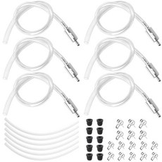 HSDJLXZ 6피스 브레이크 블리더 호스 단방향 체크 밸브 튜브 블리딩 도구 키트 자동차 오토바이 클러치용 유압 시스템 블리딩용