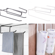 주방씽크대 수건키친타올걸이 틈새끼워쓰는잡화걸이 가로세로형 블랙, 화이트