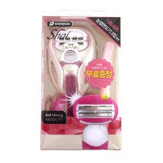 도루코 여성 바디 면도기 샤이 스위티 날2개+눈썹면도기3개, 1개, 1개입