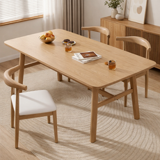 북유럽 스타일 심플 다이닝테이블 거실 식당용 리빙다이닝 식탁 간이 상담책상, 4인용, 스타일4(C)