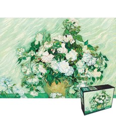 퍼즐피플 학산 명화 직소퍼즐 1000피스, 붉은 장미가 있는 꽃병 1014P, 1개, 퍼즐유액 포함, 1014피스