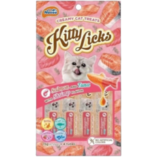 Kitty Licks 甜甜貓肉泥 30條桶裝 貓零食 貓點心 多種口味, 鮭魚+鮪魚+鮮蝦