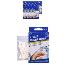 AQUA FINGER COTS 라텍스 손가락 씌우개, 10개